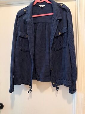 Time and Tru Navy Bomber Jacket